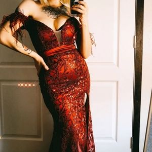 Red gown dress